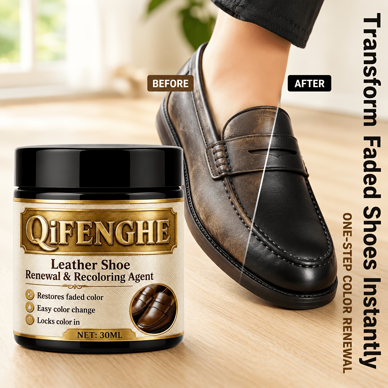 Shoe Polish Cream - Creme Restaurador e Colorante para Sapatos