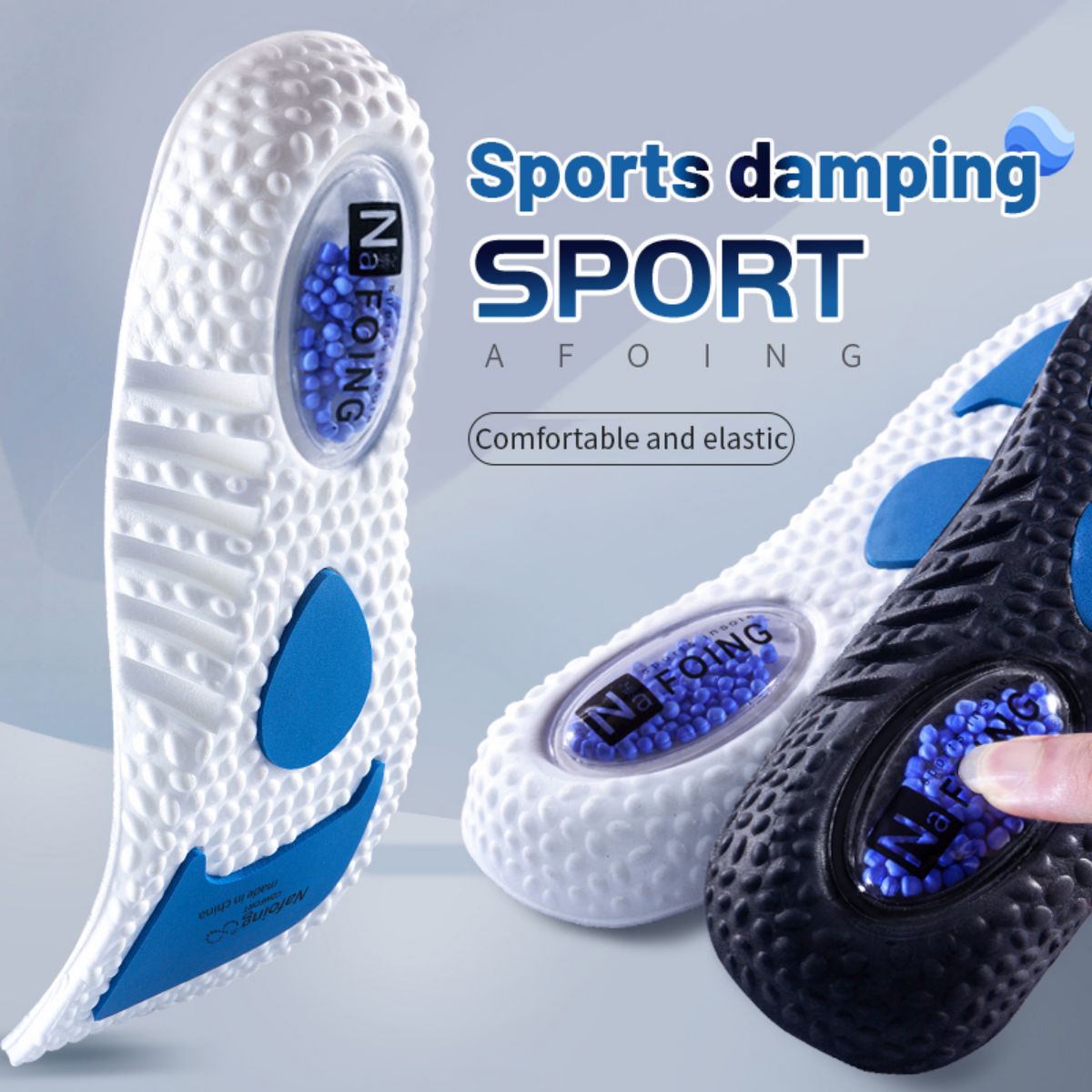 Insole Memory Foam - 1 par de palmilhas esportivas com